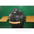 22inch ceramic bbq grill black iron cart